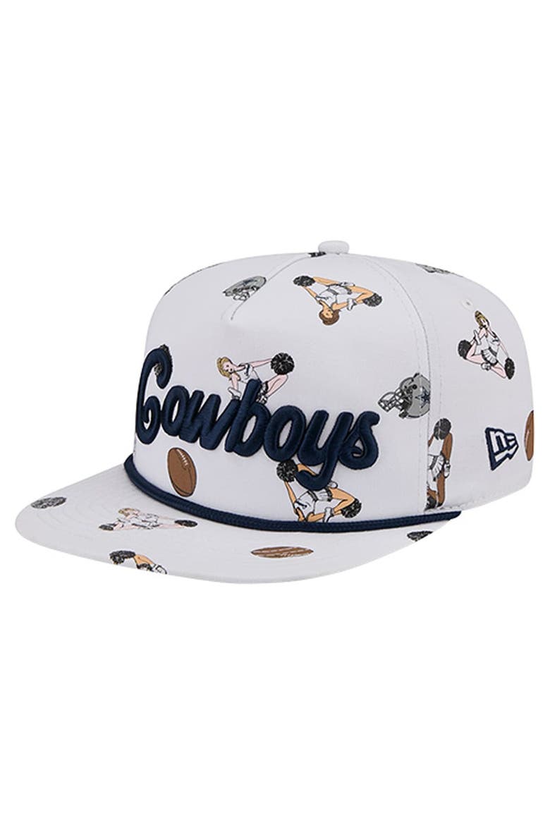 Men's New Era  White Dallas Cowboys Team Cheer 19TWENTY Snapback Hat, Main, color, White