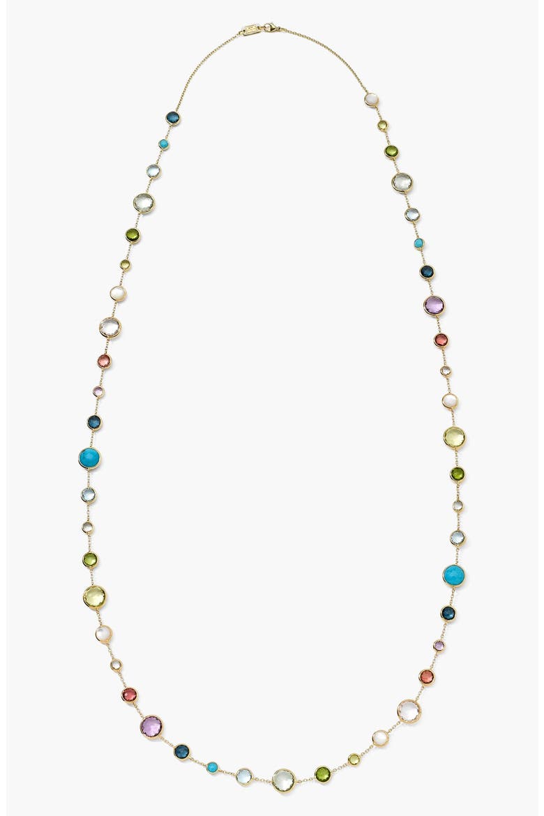 Rock Candy Lollipop Station Necklace, Main, color, YELLOW GOLD/ MULTI