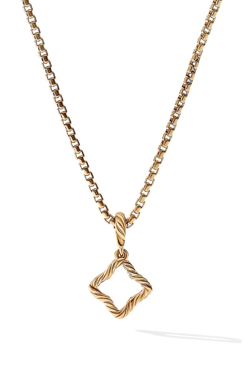 Diamond Quatrefoil Pendant, Alternate, color, YELLOW GOLD