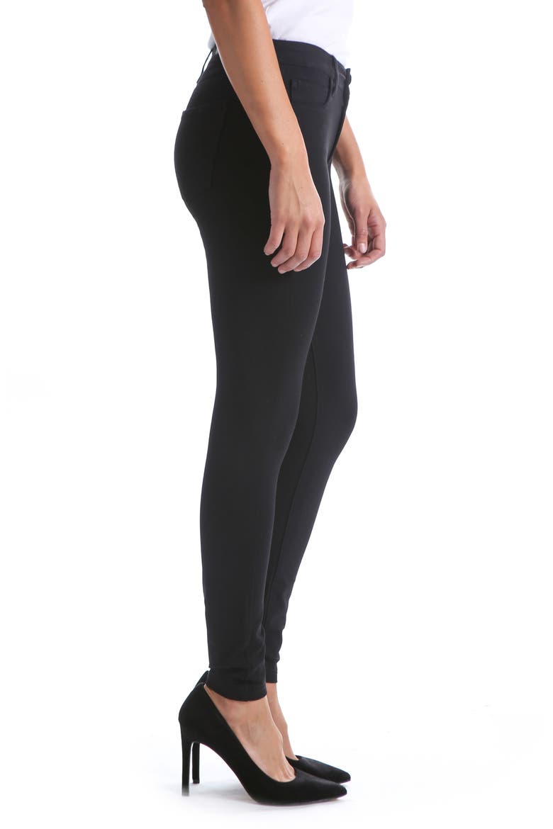 Donna High Waist Ponte Skinny Pants, Alternate, color, BLACK