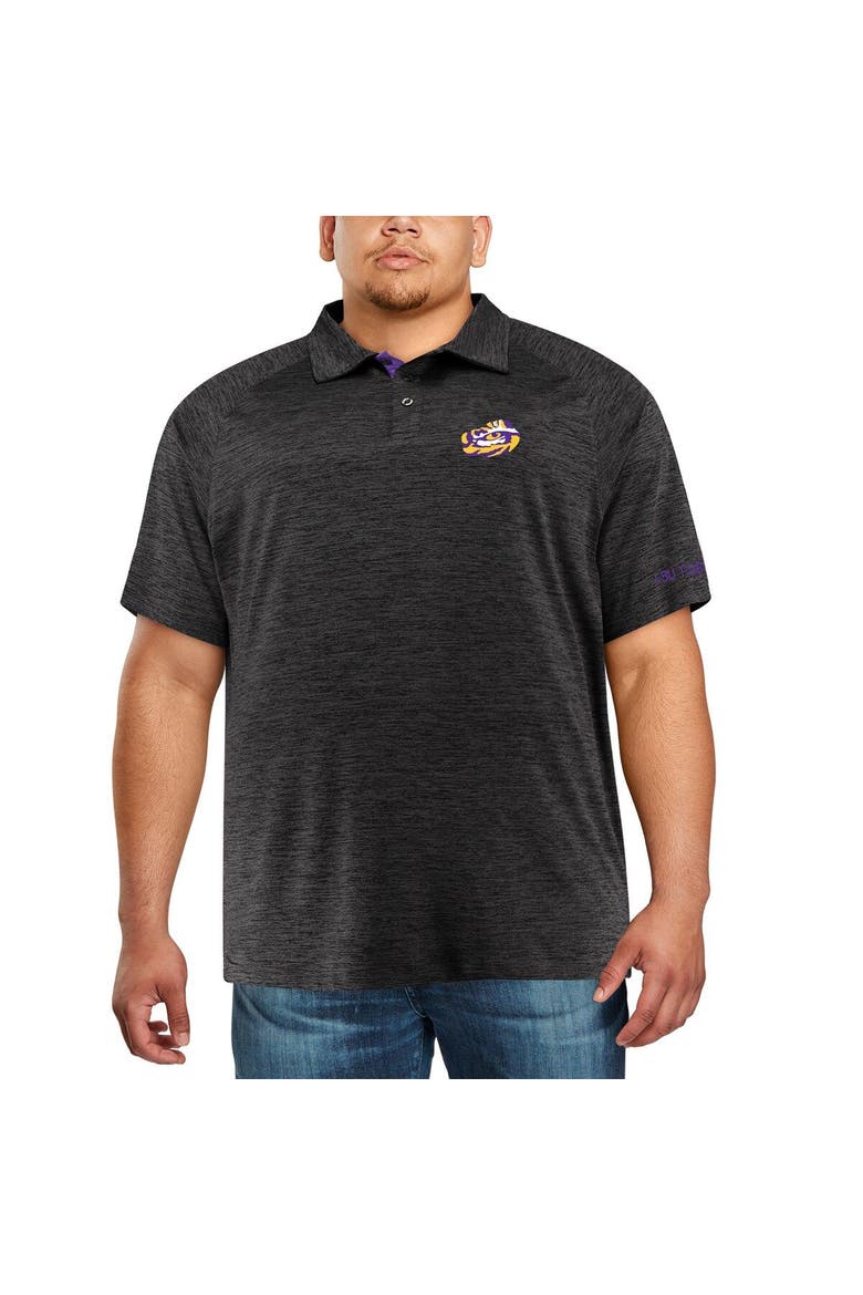 Men's Colosseum Black LSU Tigers Big & Tall Down Swing Polo, Alternate, color, Black