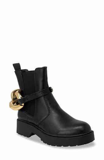 CHASE AND CHLOE Chunky Chain Strap Lug Boot