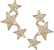 CZ by Kenneth Jay Lane 14K Gold Plated Star Stud Earrings