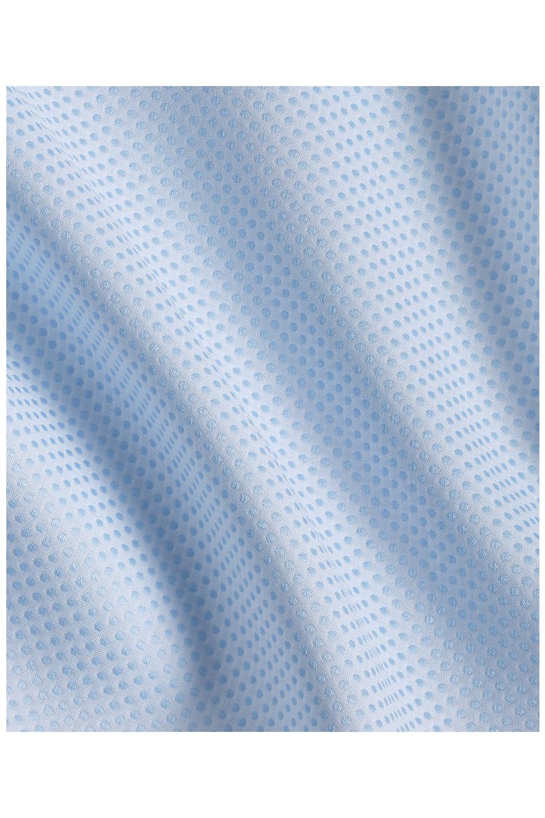 Trim Fit Light Blue Dobby Dot Cotton Dress Shirt, Alternate, color, SKY