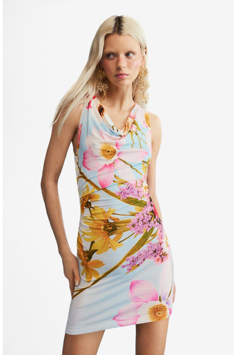 Floral Print Sleeveless Minidress, Alternate, color, MULTI