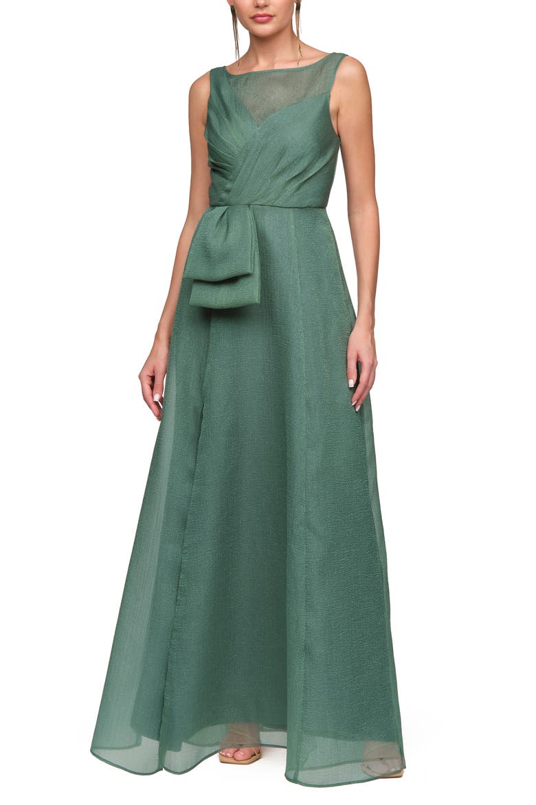 Carey Organza Gown, Alternate, color, MALLARD