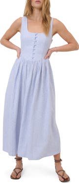 Nobody's Child Cora Pinstripe A-Line Midi Dress