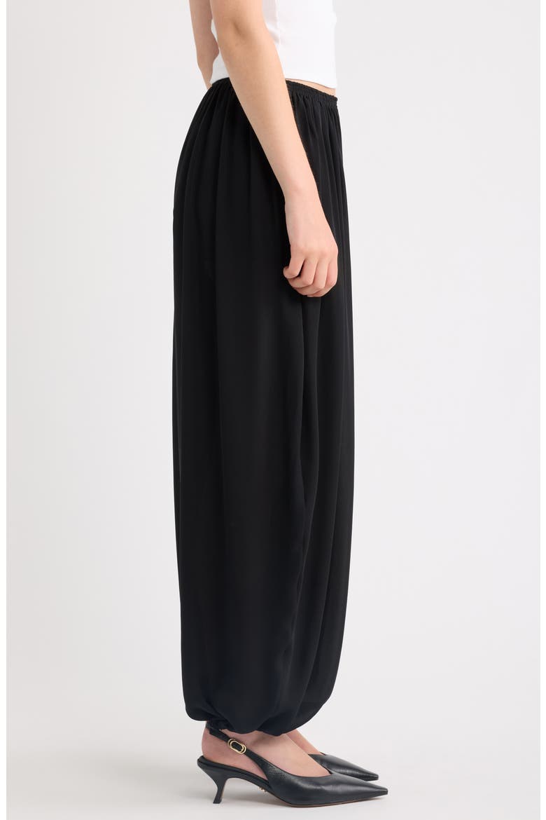 The Silk Balloon Pants, Alternate, color, BLACK