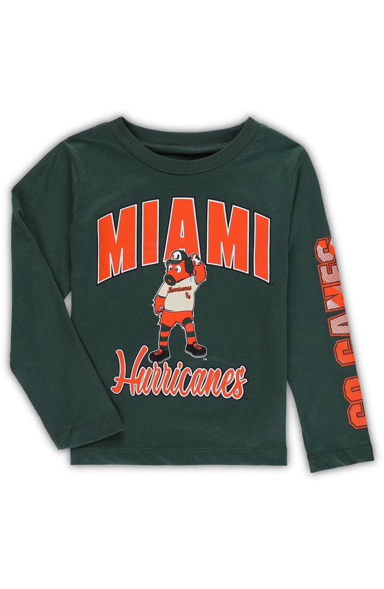 Outerstuff Preschool Green/Orange Miami Hurricanes Game Day T-Shirt Combo Pack, Alternate, color,