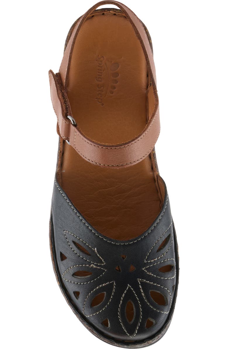 Spring Step Azmira Ankle Strap Clog, Alternate, color, Black Multi