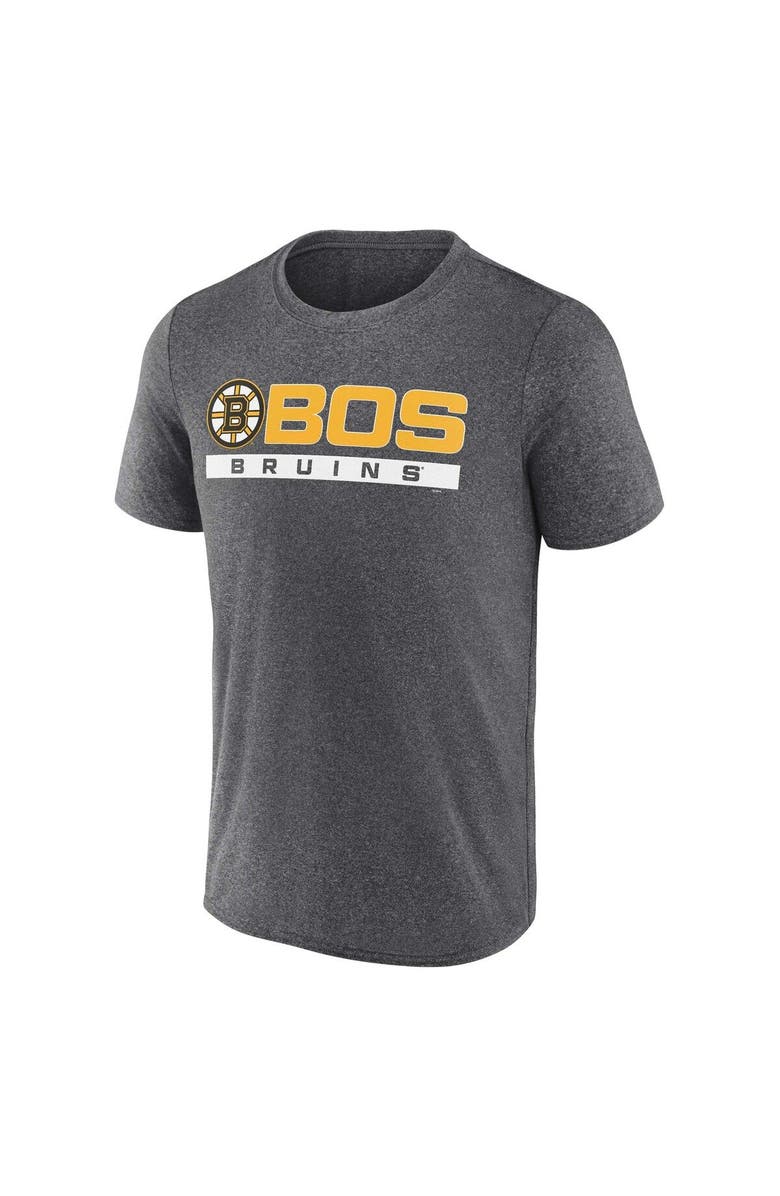 FANATICS Men's Fanatics Branded Heather Charcoal Boston Bruins Playmaker T-Shirt, Alternate, color, 