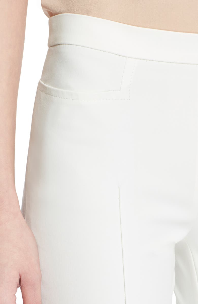 Akris punto Franca Techno Cotton Blend Ankle Pants, Alternate, color, Cream