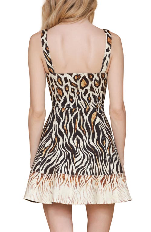 Avec Les Filles Sweetheart Fit & Flare Minidress