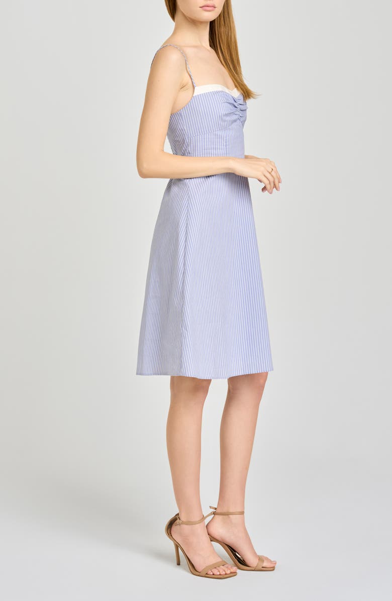WAYF x Hannah Lovey Porter Remi Pinstripe Cotton Blend Dress, Alternate, color,