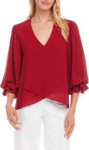 Karen Kane Crossover Hem Asymmetric Top