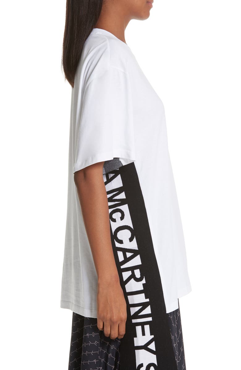 Stella McCartney Logo Cutaway Sweater, Alternate, color, 