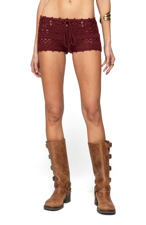 Shop Edikted Kelani Crochet Shorts