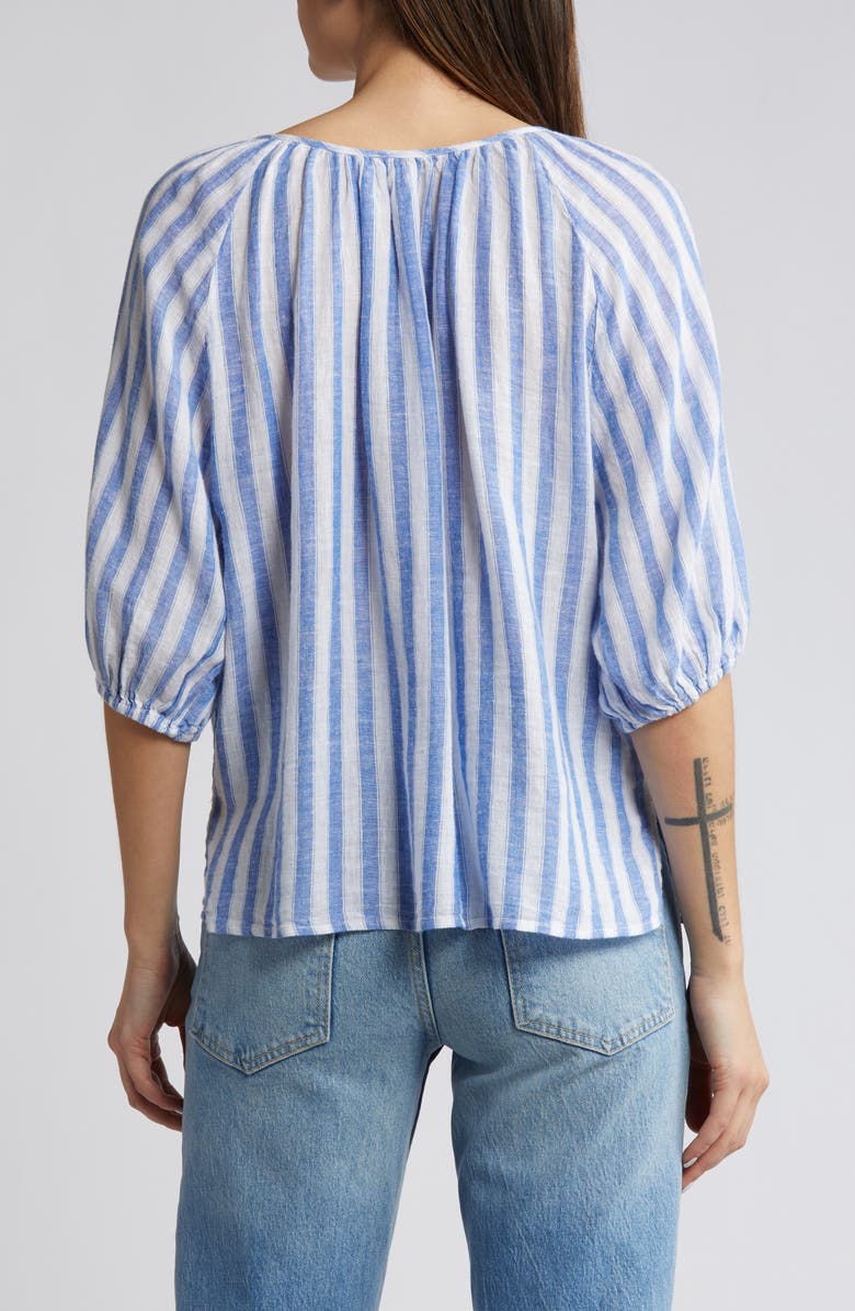 Rails Kirstie Stripe Linen Blend Top, Alternate, color, Casablanca Stripe