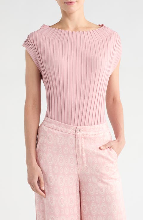 Mock Neck Sleeveless Ribbed Sweater