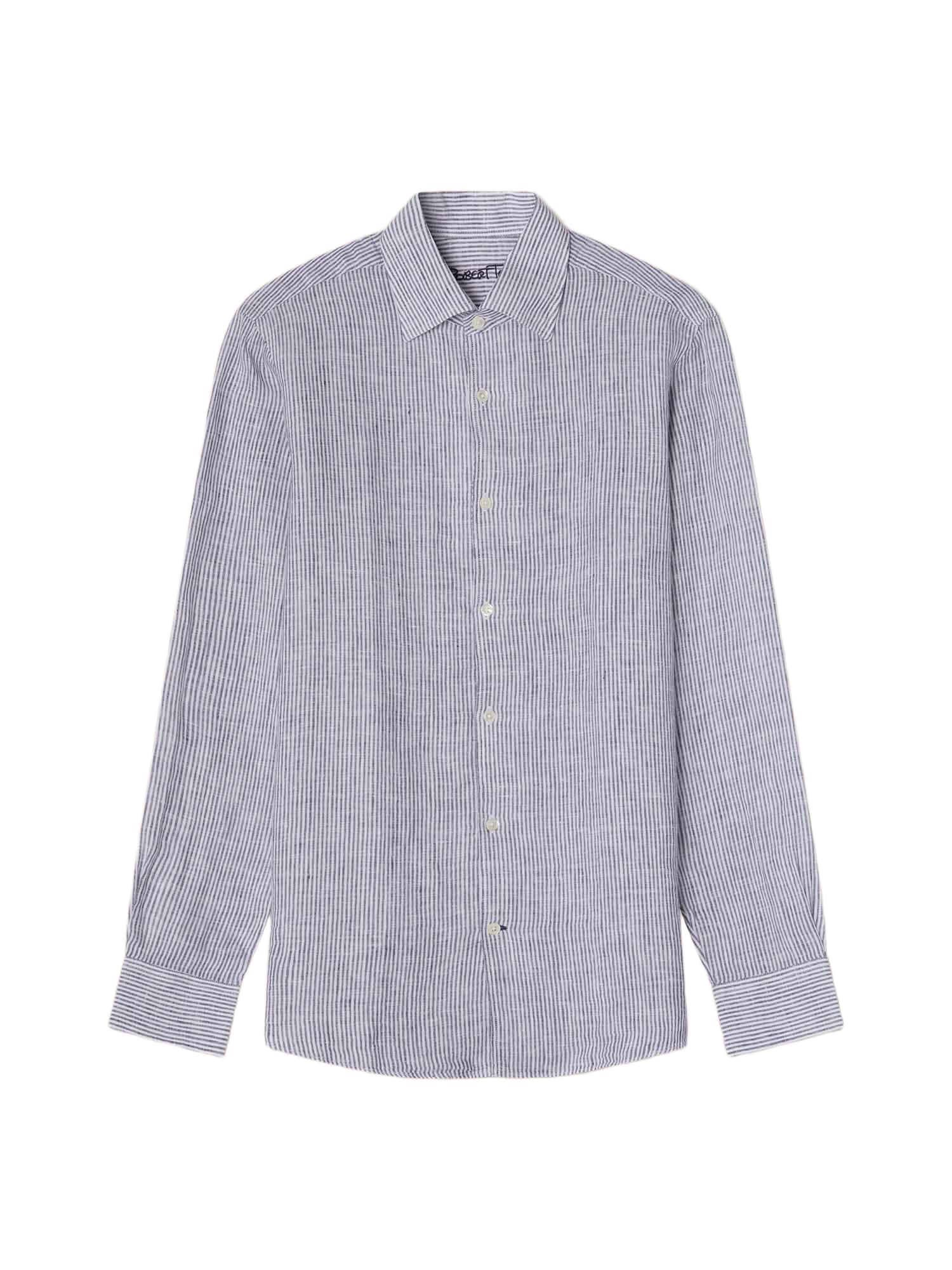 Morgan Medium Stripe Linen Shirt - image 3