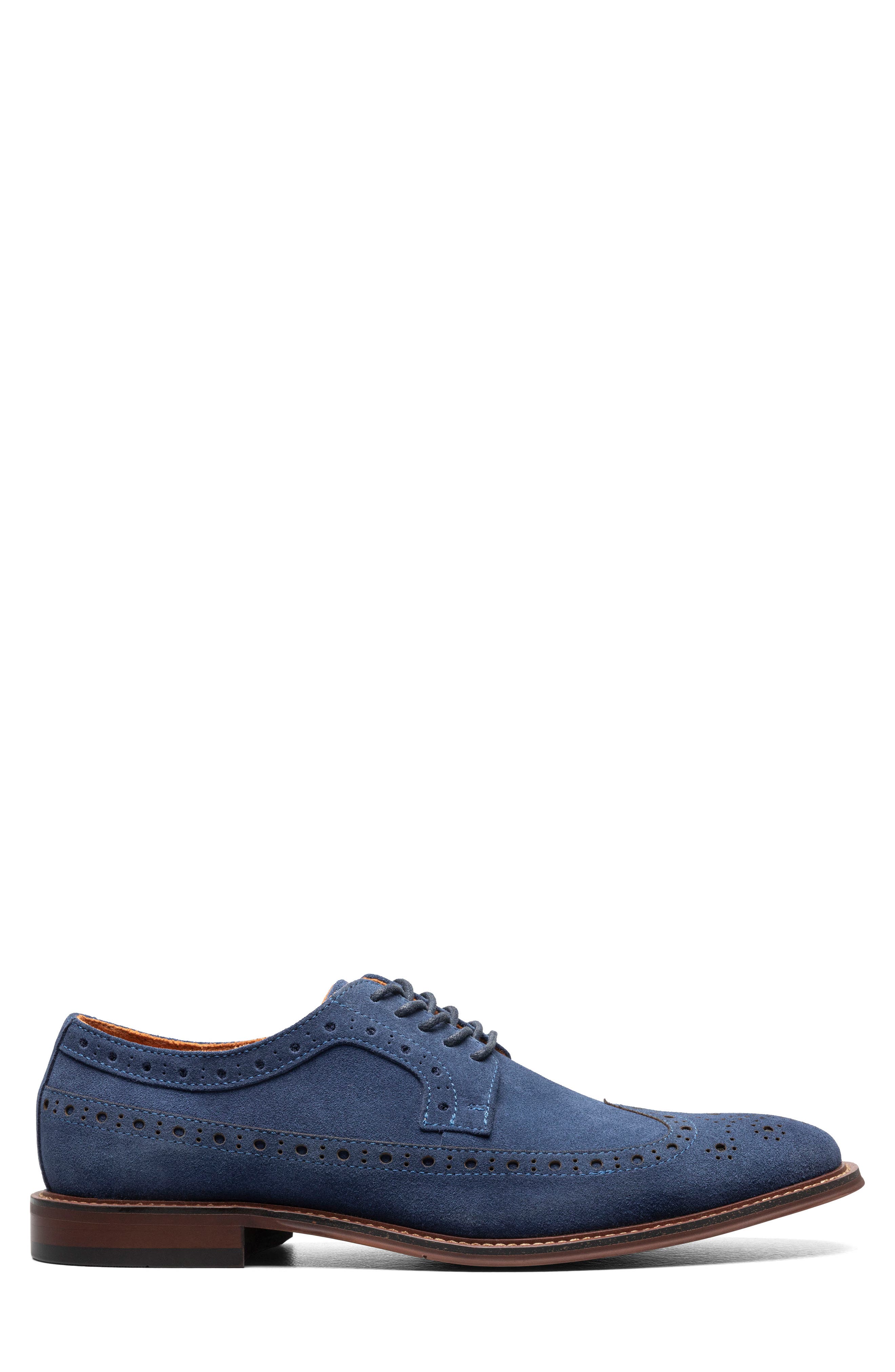 Marligan Suede Longwing Derby, Alternate, color, NAVY SUEDE