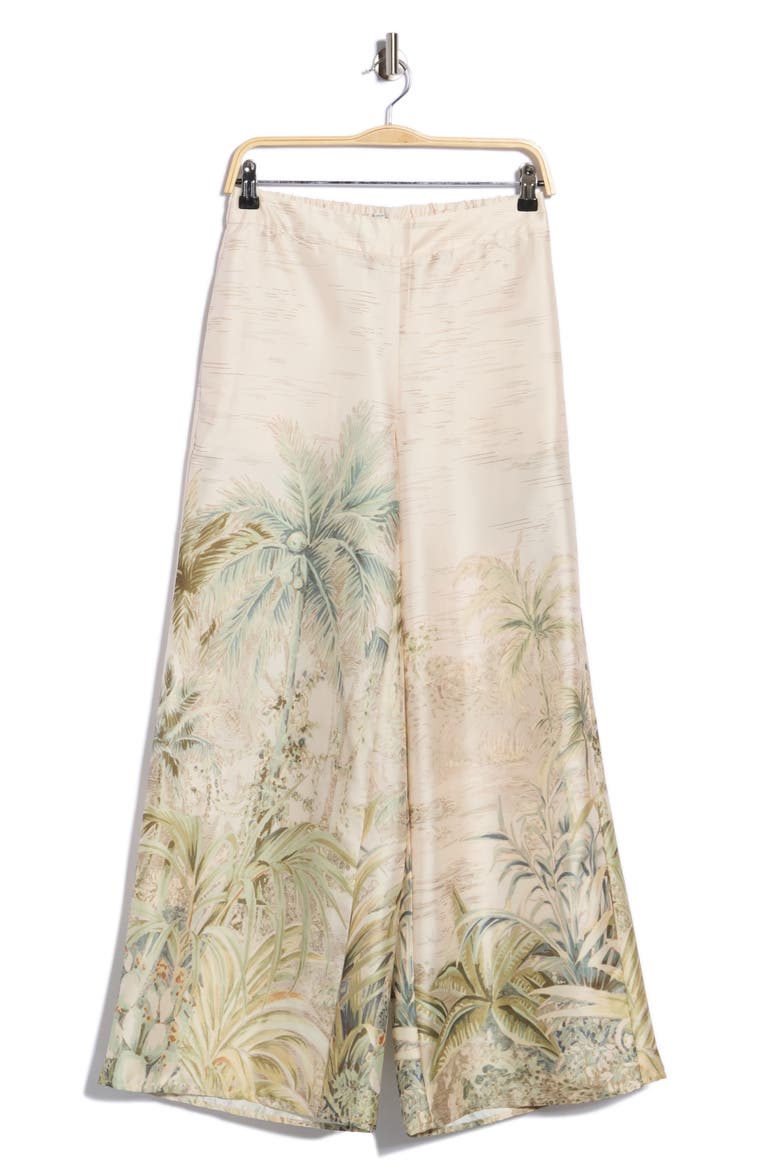 Wide Leg Pull On Pants, Main, color, TROPICAL PRINT