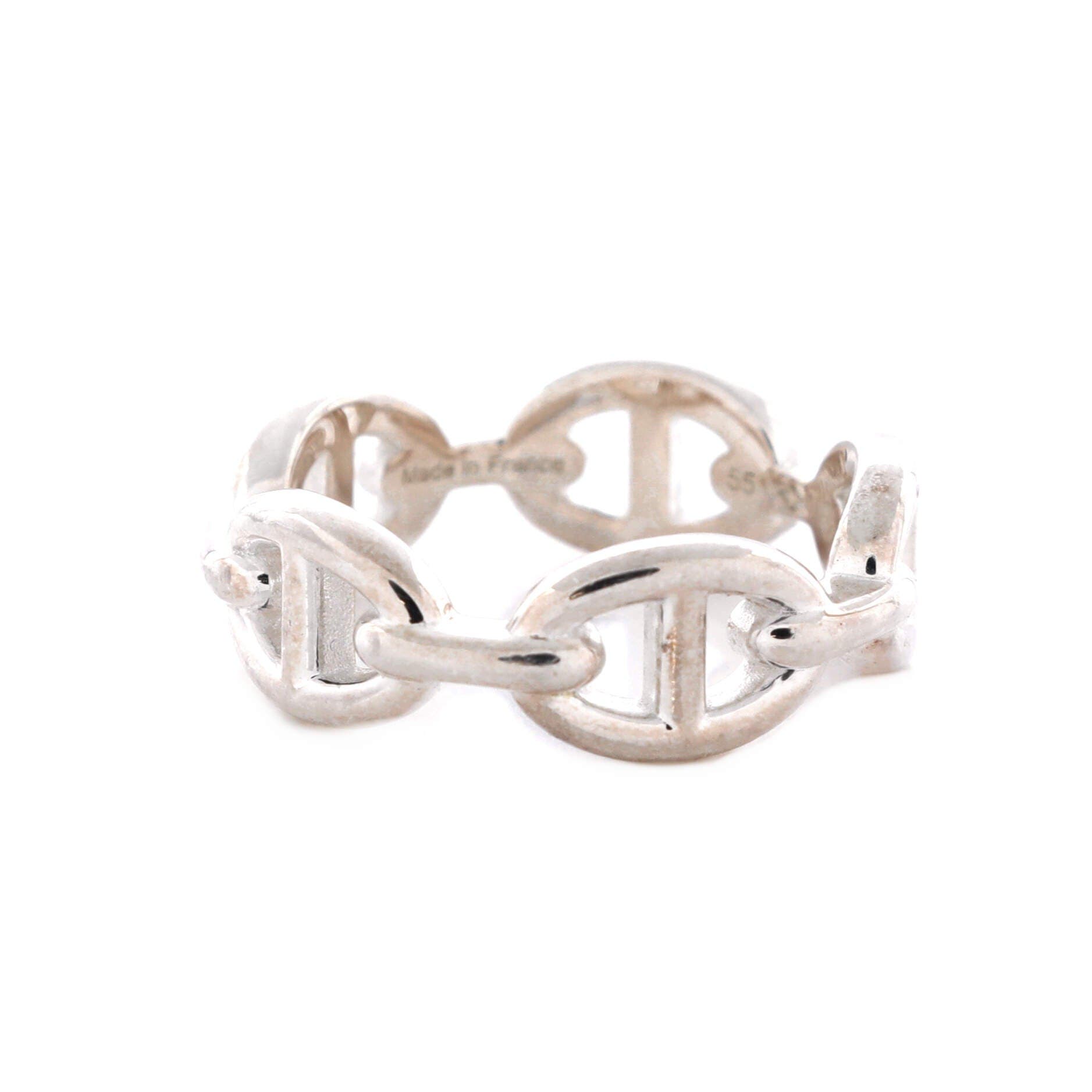 Chaine d'Ancre Enchainee Ring Sterling Silver Small, Alternate, color, Metallic Silver