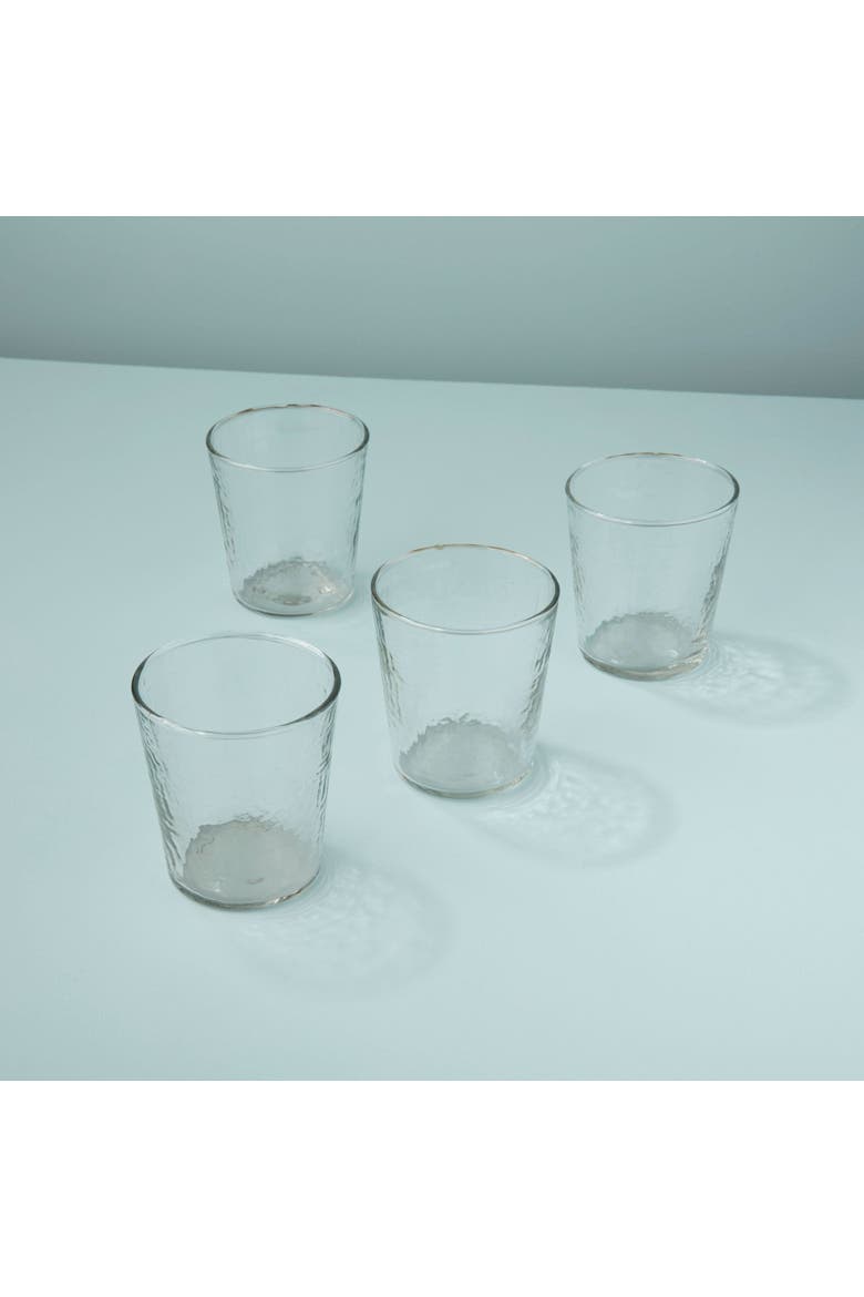 Pebble Glass Tumbler Short, Set of 4, Alternate, color, Clear