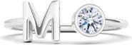 HauteCarat Lab Grown Diamond Letter Ring