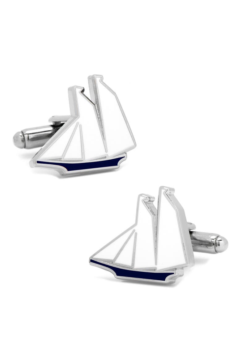Sailboat Cuff Links, Main, color, MULTI