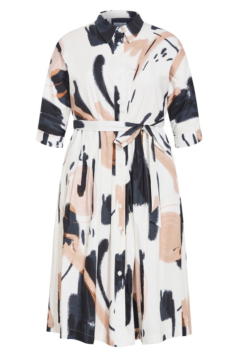 Exhibit Print Shirtdress, Alternate, color, EXHIBIT