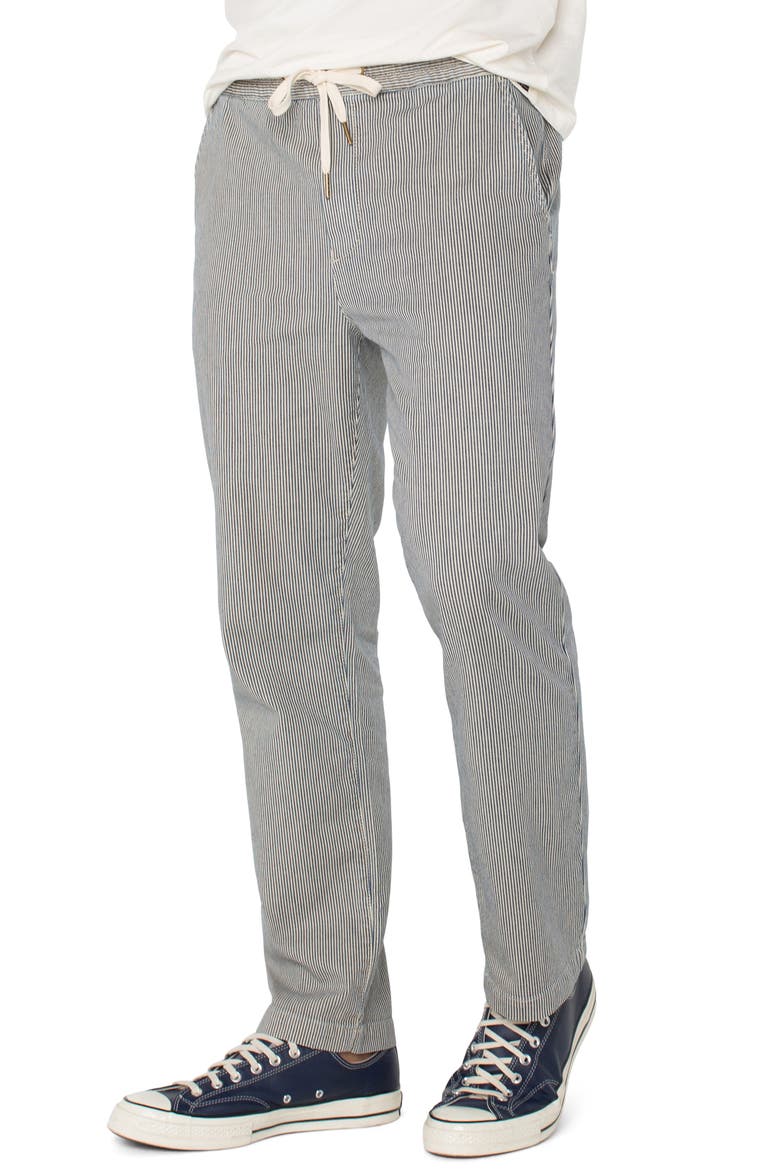 Stripe Stretch Cotton Joggers, Alternate, color, ECRU/ NAVY