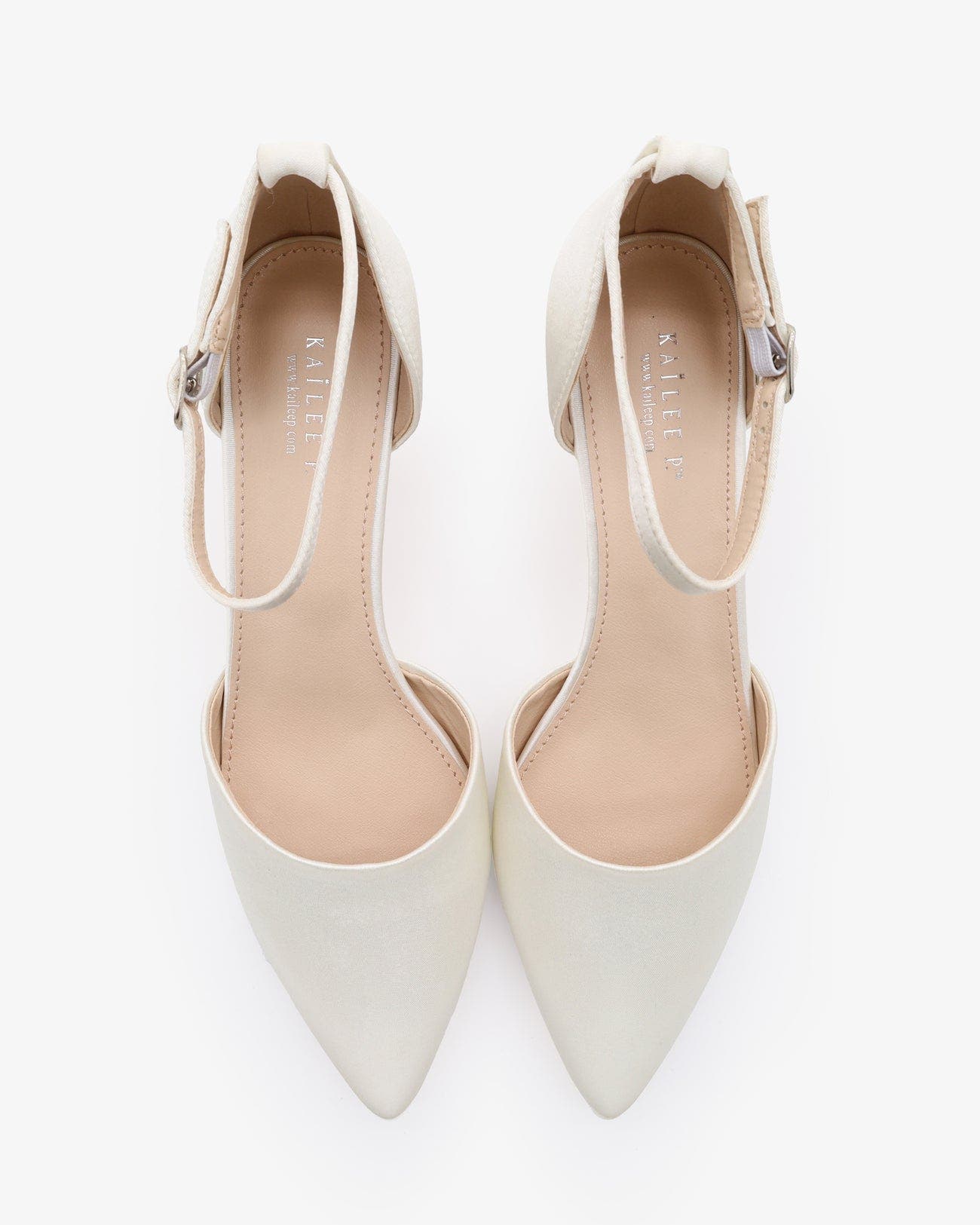 Farah Satin Pointed Toe Kitten Heel, Alternate, color, Ivory