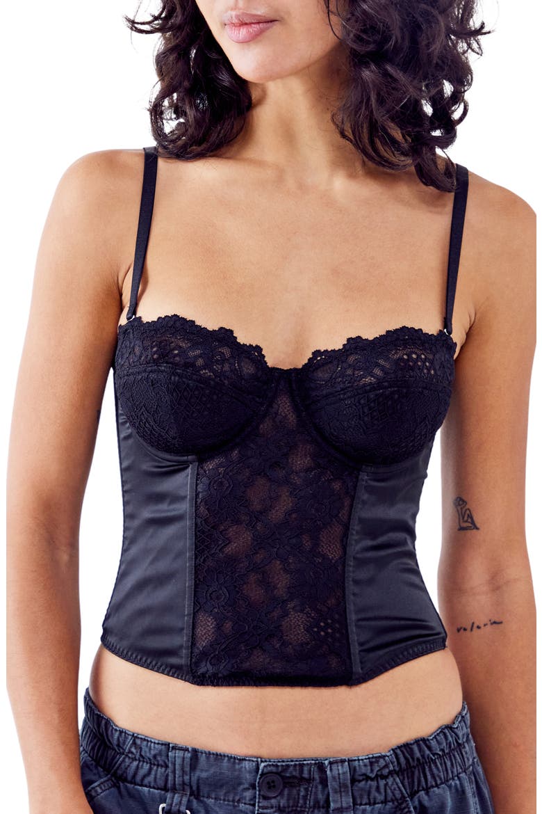 Ava Lace Corset Top, Main, color, BLACK