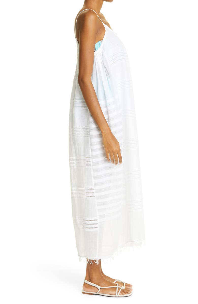 lemlem Abira Cover-Up Slipdress, Alternate, color, White