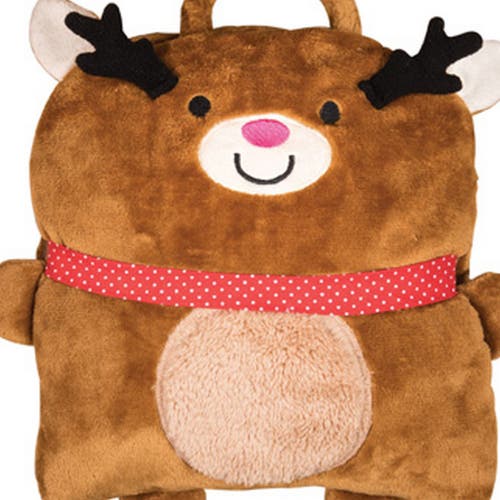 C & F Home C&f Home Christmas Reindeer Pillow, 40" X 47" Throw Blanket In Brown