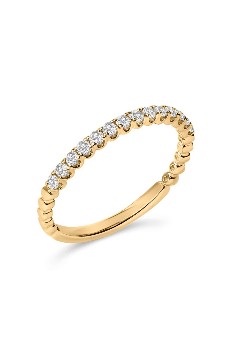 14K Gold 1/4 Cttw Round Diamond Prong Set Wedding Band, Alternate, color, Yellow