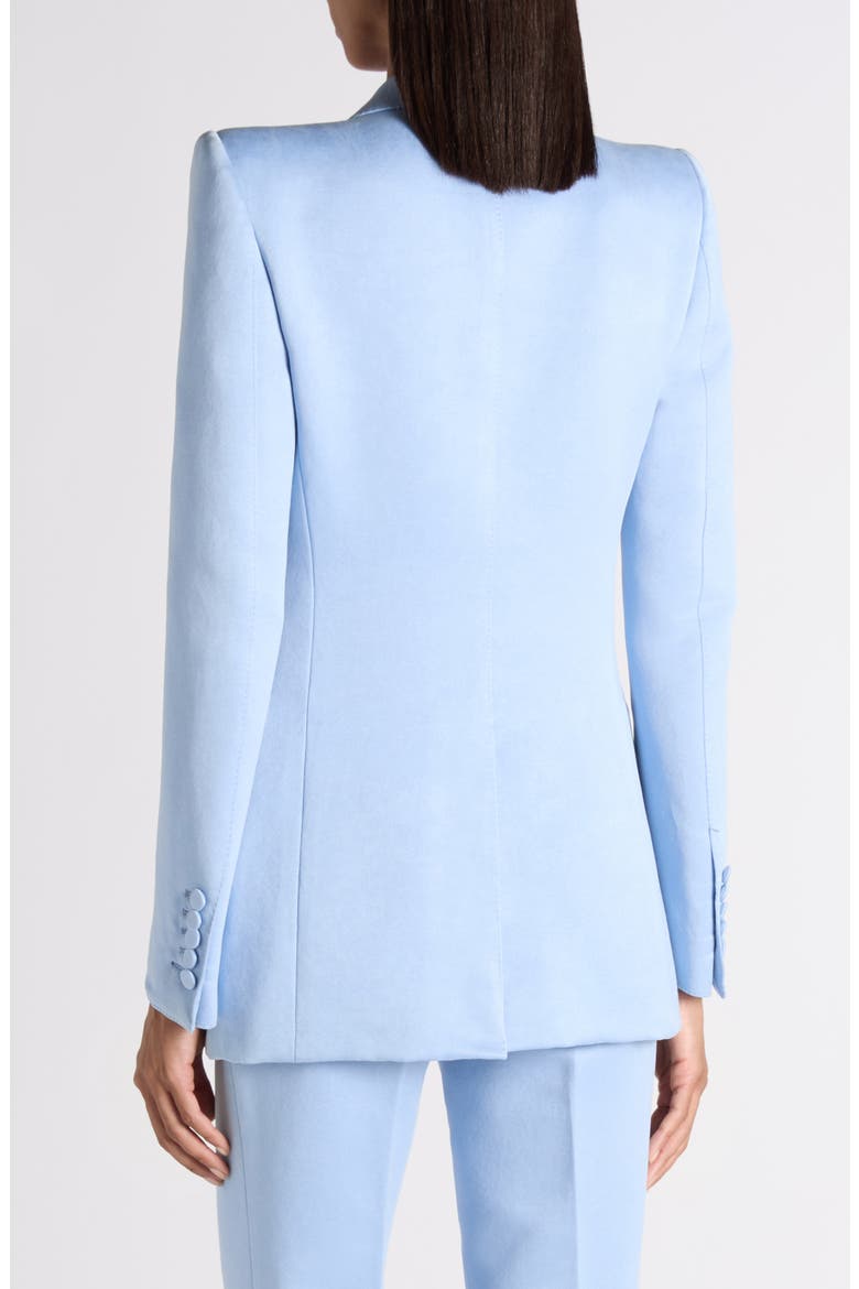 Washed Cotton & Silk Duchesse Satin Jacket, Alternate, color, MINERAL BLUE