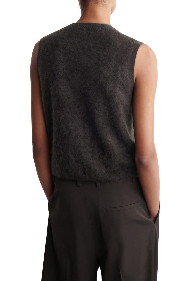 Elver Cashmere Sweater Vest, Alternate, color, BROWN DARK