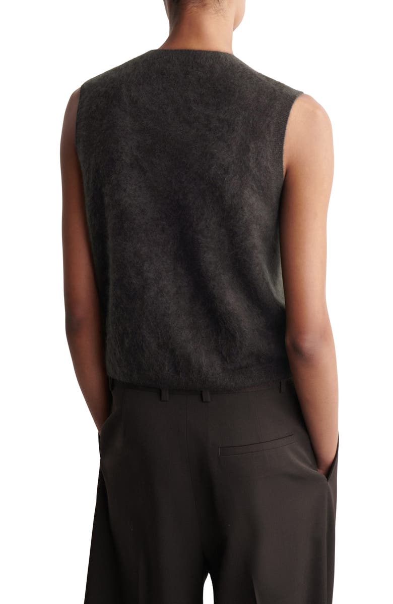 COS Elver Cashmere Sweater Vest, Alternate, color, Brown Dark