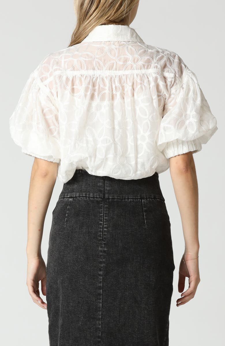 GRACIA Sheer Pattern Shirt, Alternate, color,