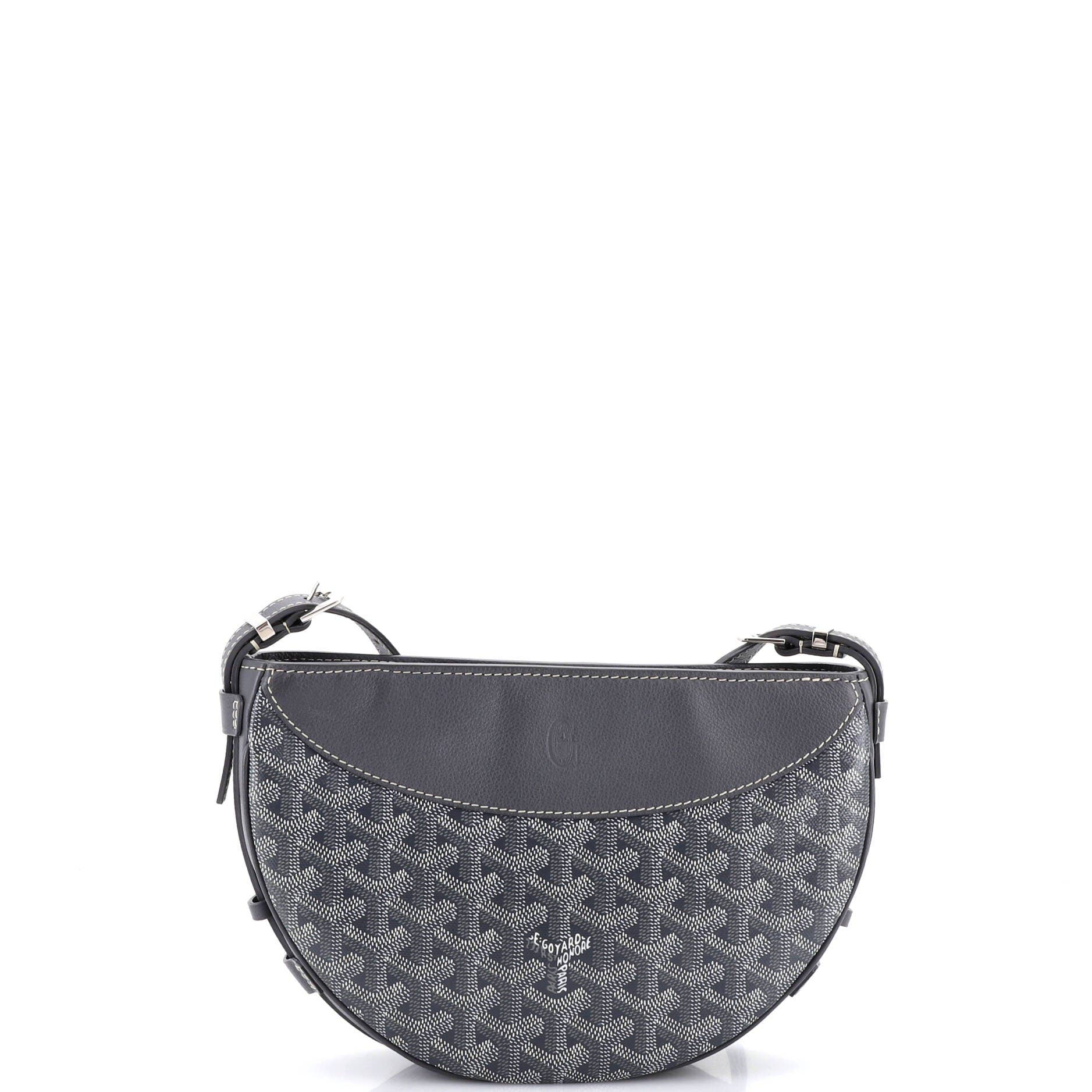 Pre-Owned Goyard Hirondelle Shoulder Bag Coated Canvas and Leather, Alternate, color, Gray