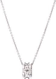 Pre-Owned Bvlgari Parentesi Ring Pendant Necklace 18K White Gold