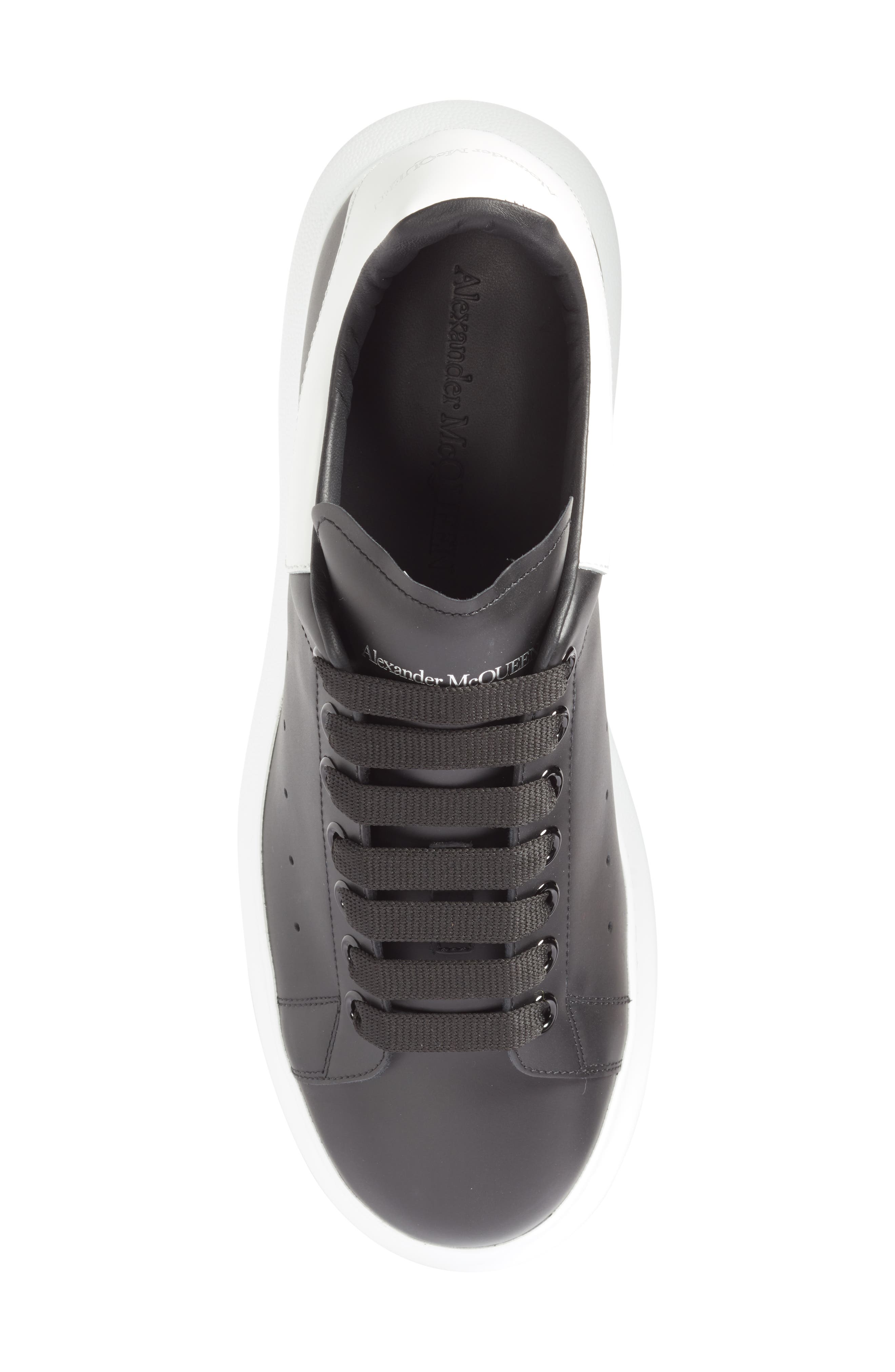 McQueen Oversize Sneaker, Alternate, color, Black/ White