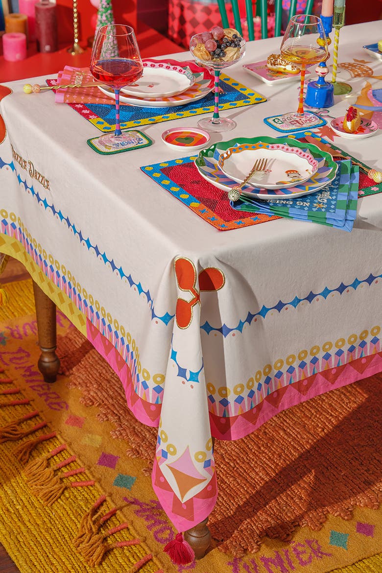 Dadri Beadded Placemat Heart 12X16 In, Alternate, color, Red