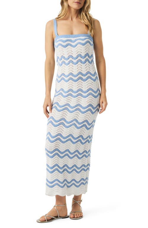Splendid Cove Sweater Dress In Steel Blue Stripe