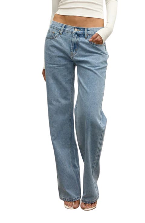 Avery Mid Rise Relaxed Straight Leg Jeans