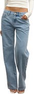 Bayse Avery Mid Rise Relaxed Straight Leg Jeans