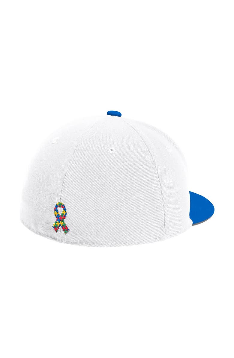adidas Men's adidas White Kansas Jayhawks On-Field Fitted Baseball Hat, Alternate, color, White