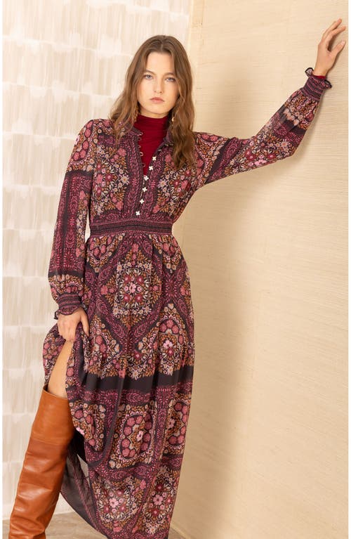 Hale Bob Marisol Chiffon Maxi Dress In Animal Print